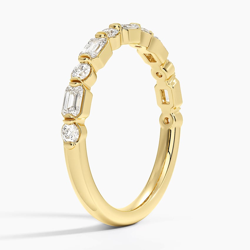 Emerald Accent - Yellow Gold - Side 1