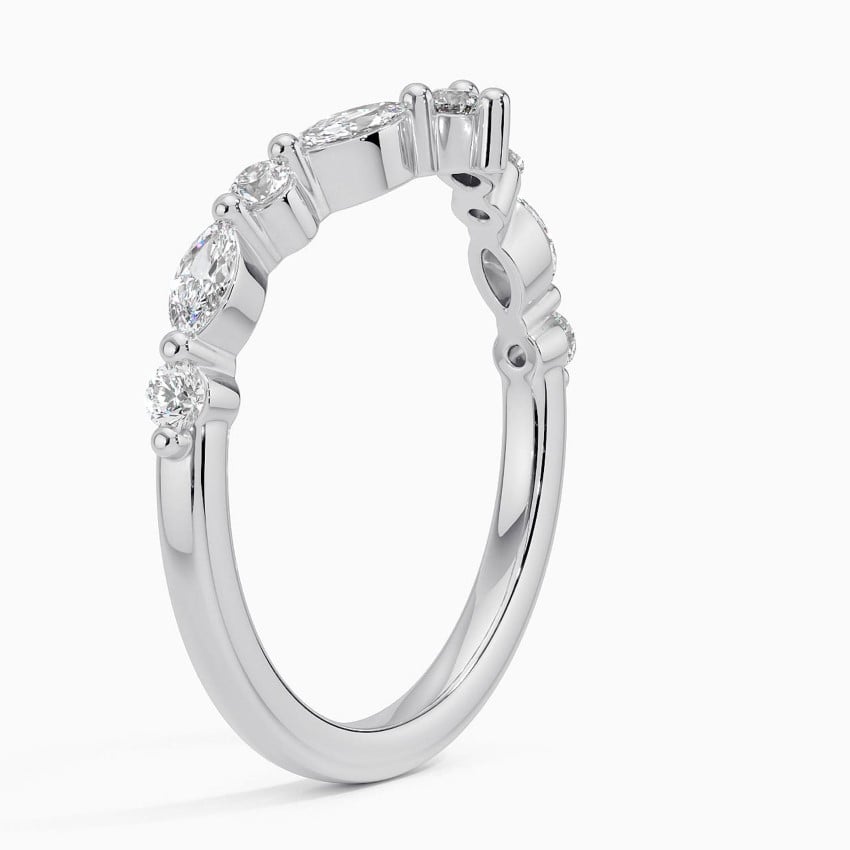 Marquise Curve - White Gold - Side 1