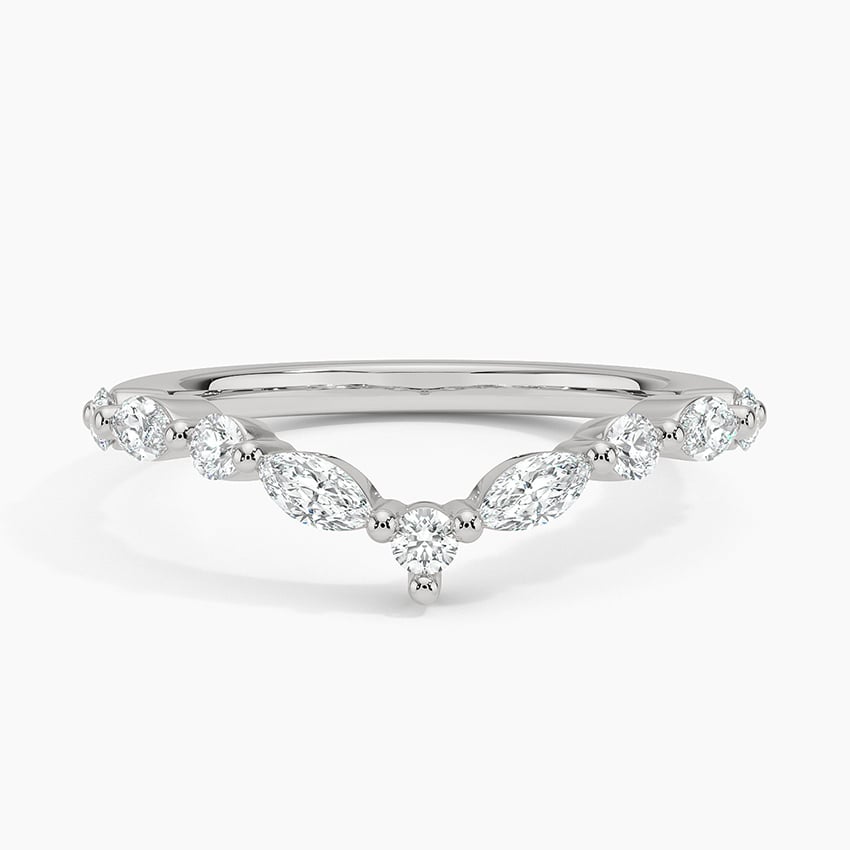 Marquise Curve - White Gold - Top