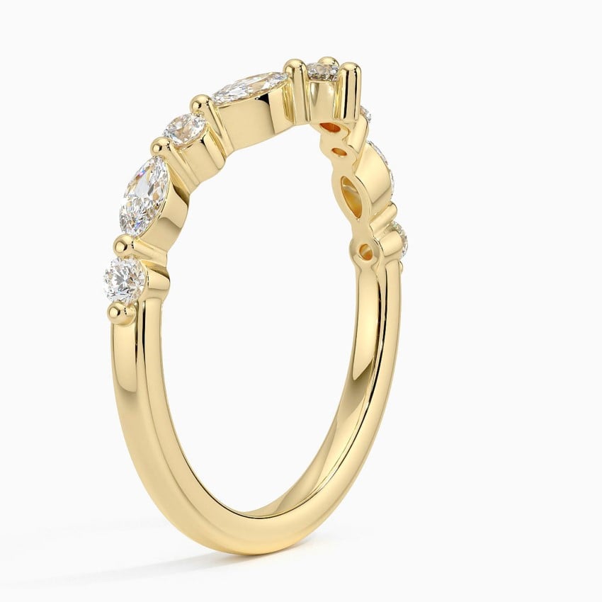 Marquise Curve - Yellow Gold - Side 1