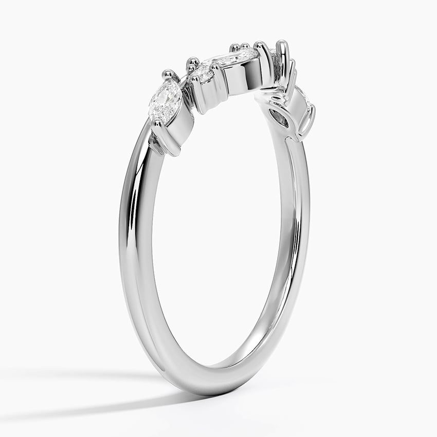 Marquise Prong - White Gold - Side 1