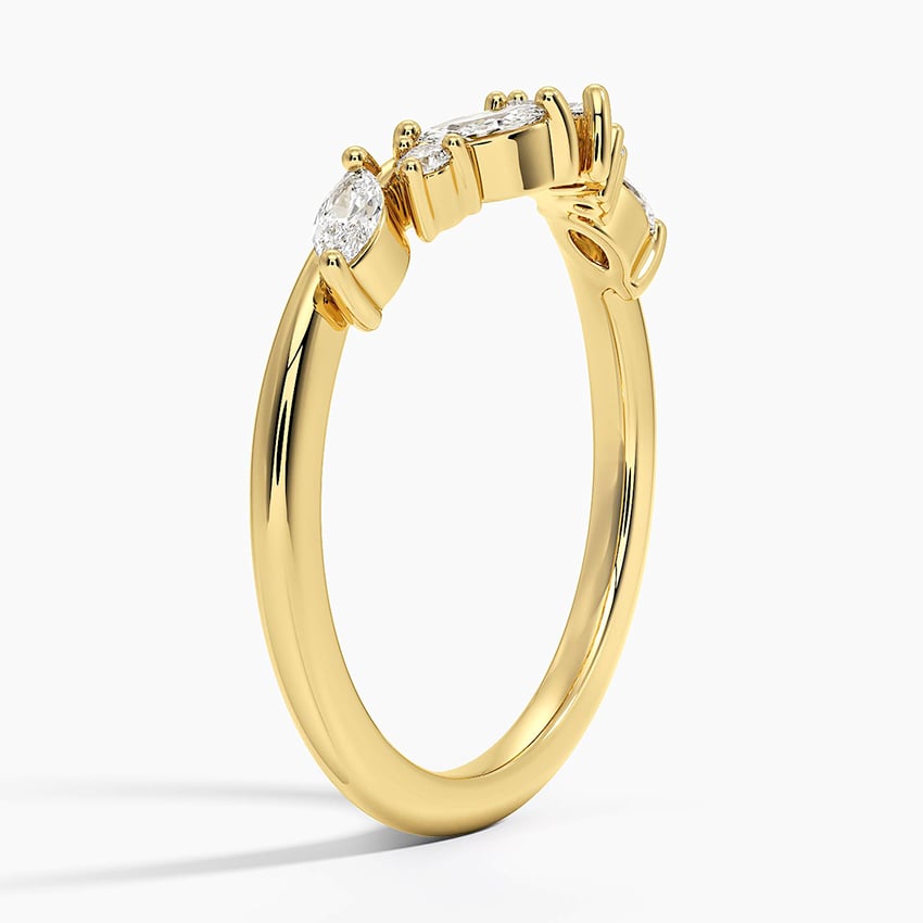 Marquise Prong - Yellow Gold - Side 1
