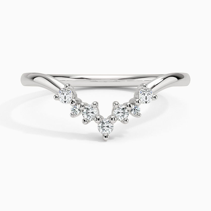 Cluster Chevron - White Gold - Top
