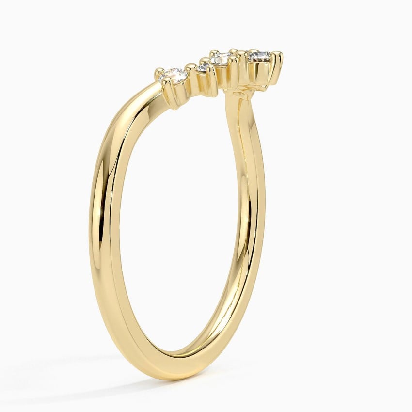 Cluster Chevron - Yellow Gold - Side 1