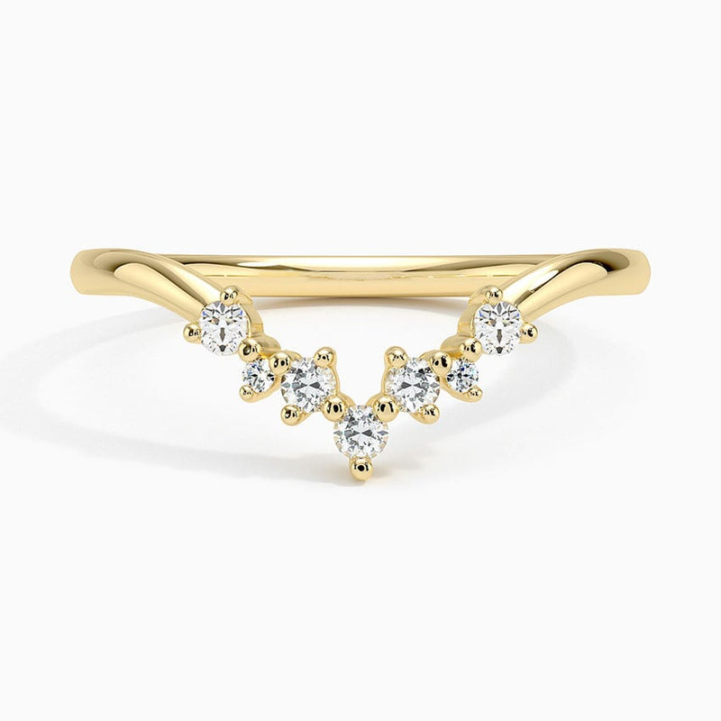 Cluster Chevron - Yellow Gold - Top
