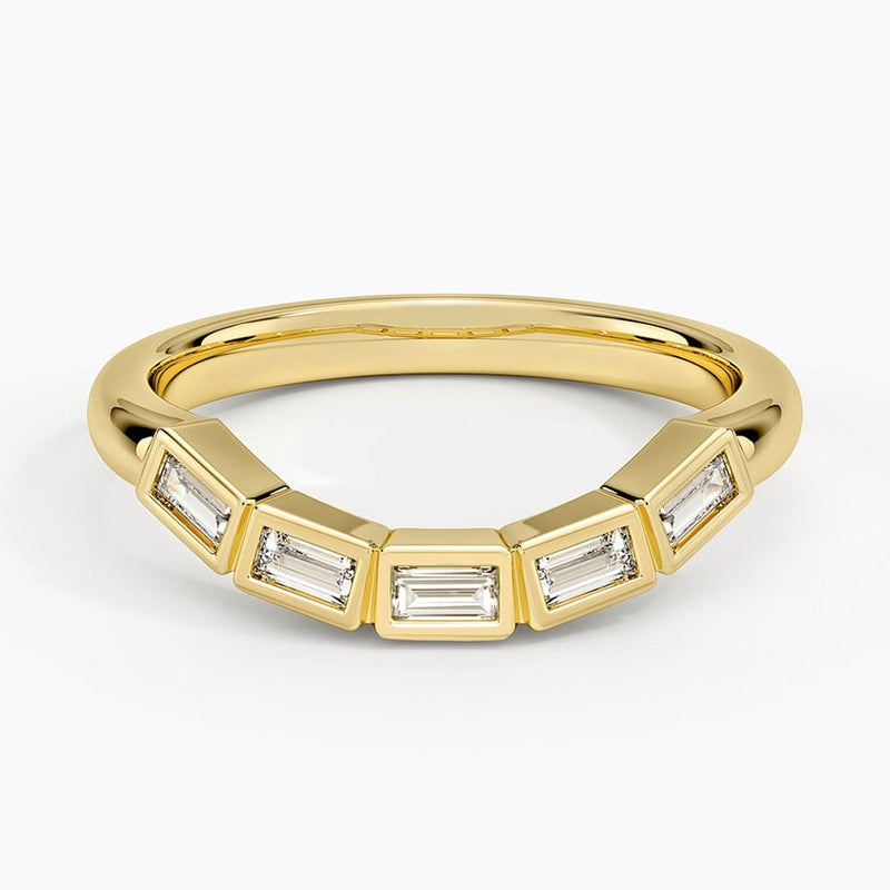 Baguette Curve - Yellow Gold - Top