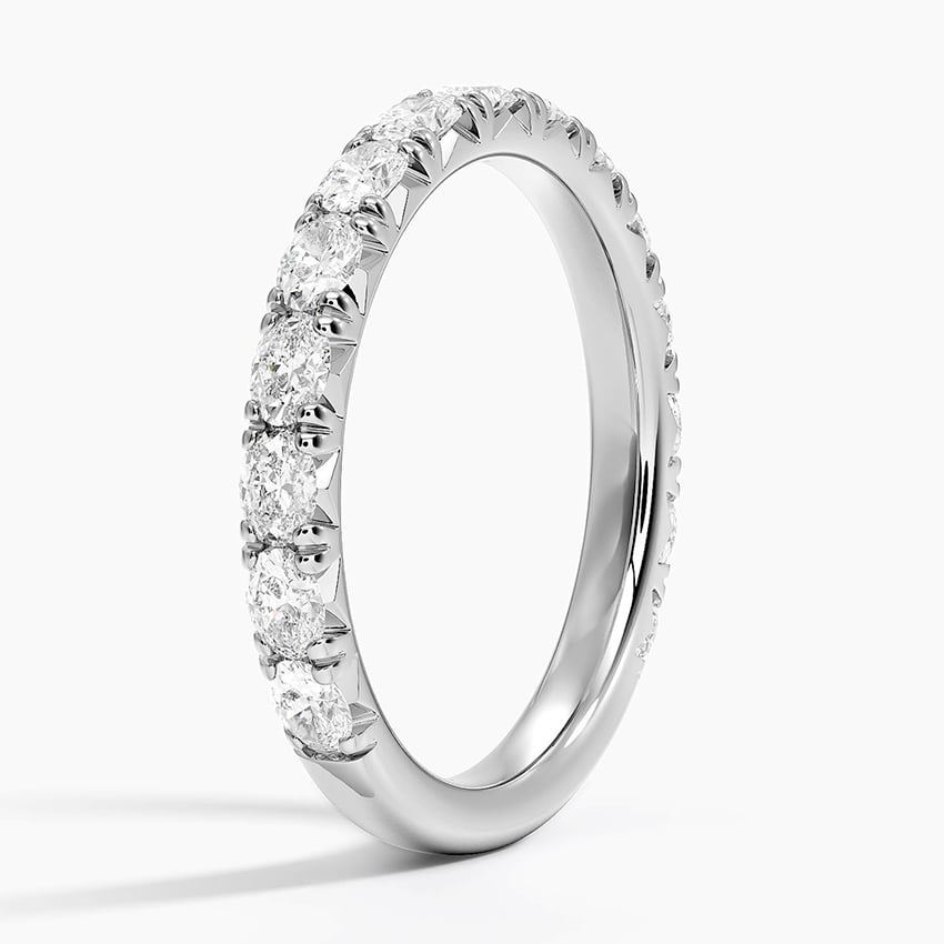 Oval Pavé - White Gold - Side 1