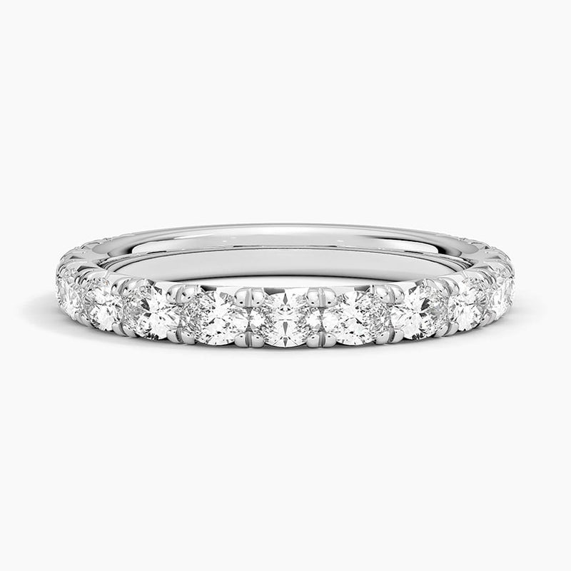 Oval Pavé - White Gold - Top