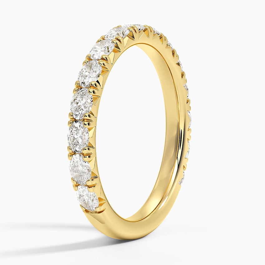 Oval Pavé - Yellow Gold - Side 1