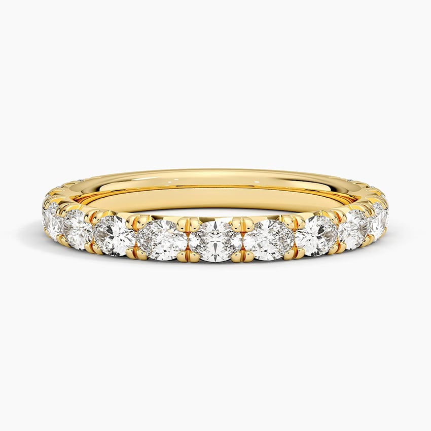 Oval Pavé - Yellow Gold - Top