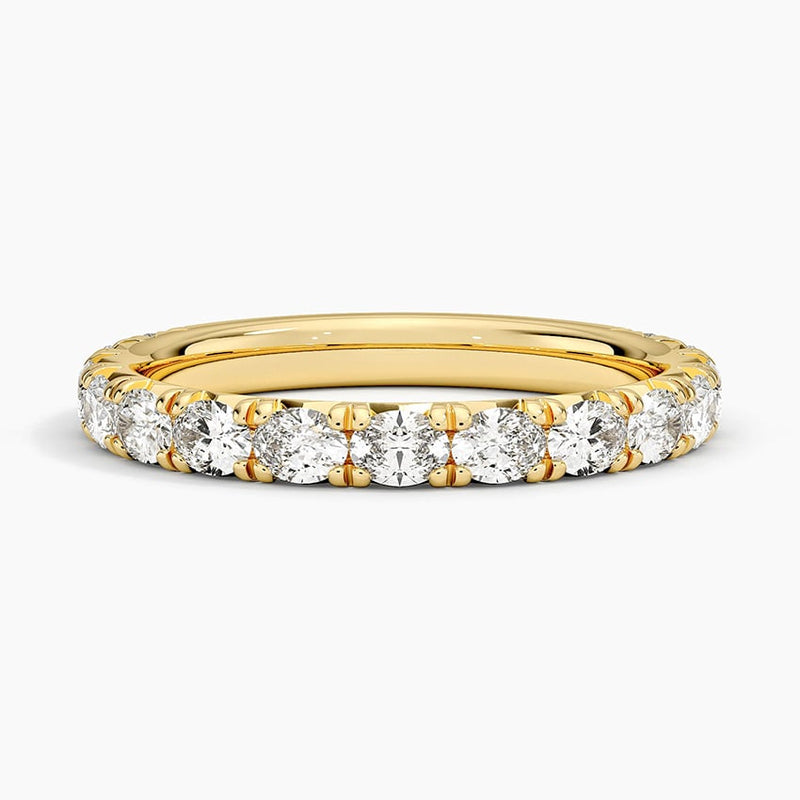 Oval Pavé - Yellow Gold - Top