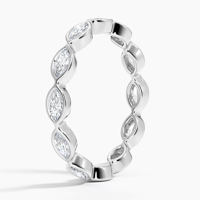 Marquise Bezel Eternity - White Gold - Side 1