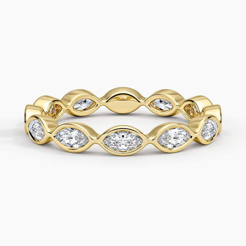Marquise Bezel Eternity - Yellow Gold - Top