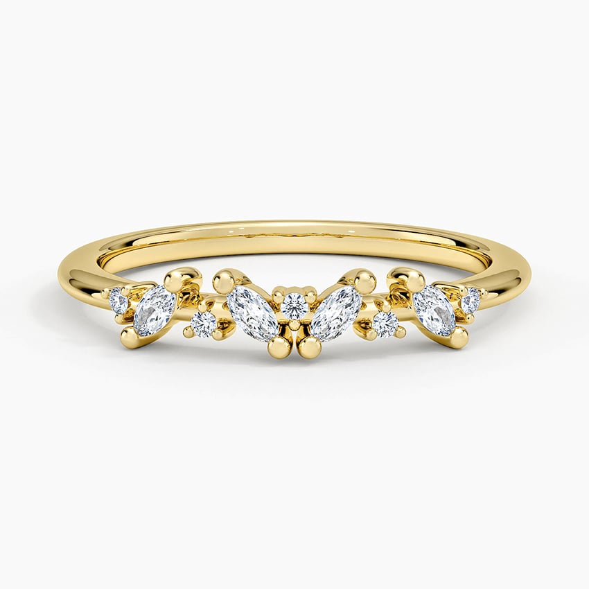Marquise Accent - Yellow Gold - Top