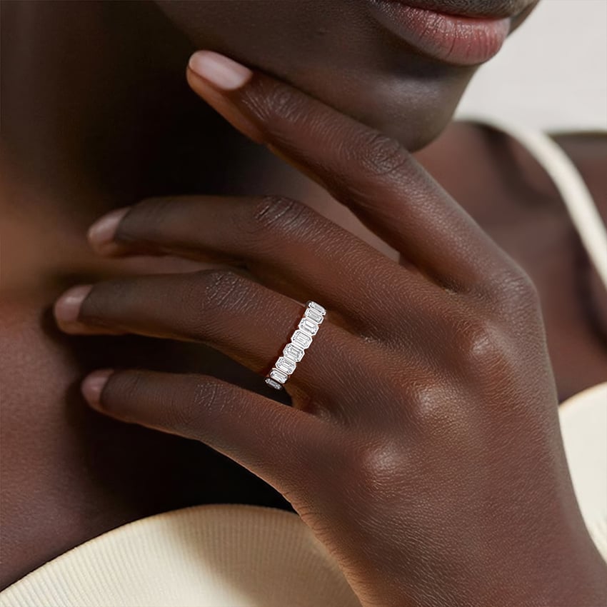 Emerald Bezel - White Gold - Lifestyle
