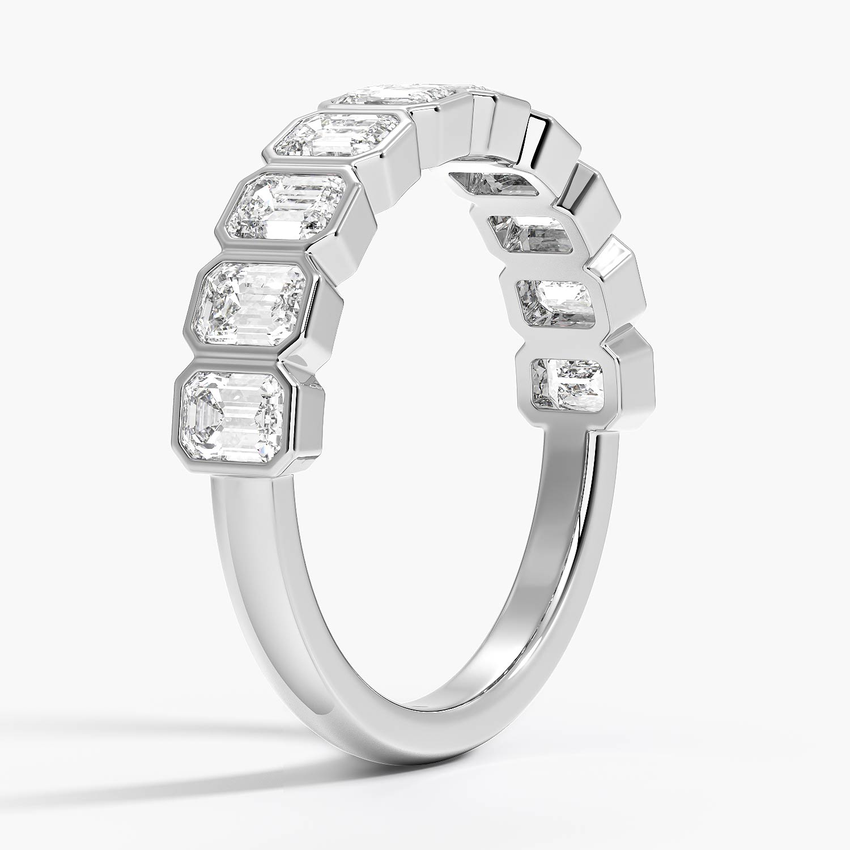 Emerald Bezel - White Gold - Side 1