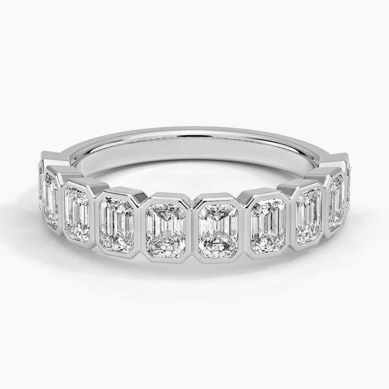 Emerald Bezel - White Gold - Top