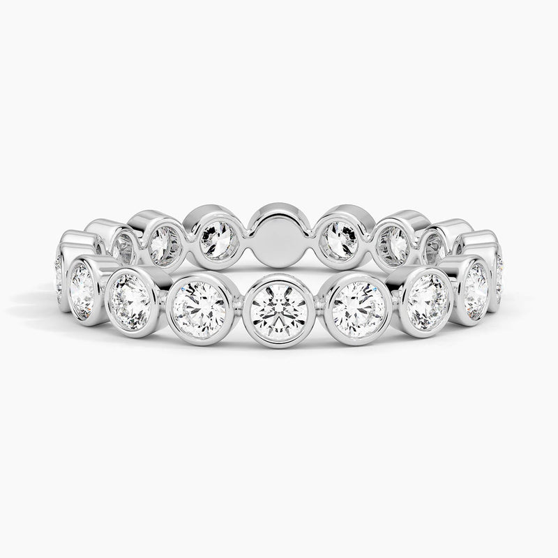 Wide Bezel Eternity - White Gold - Top