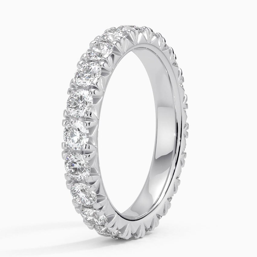 French Pavé Eternity - White Gold - Side 1