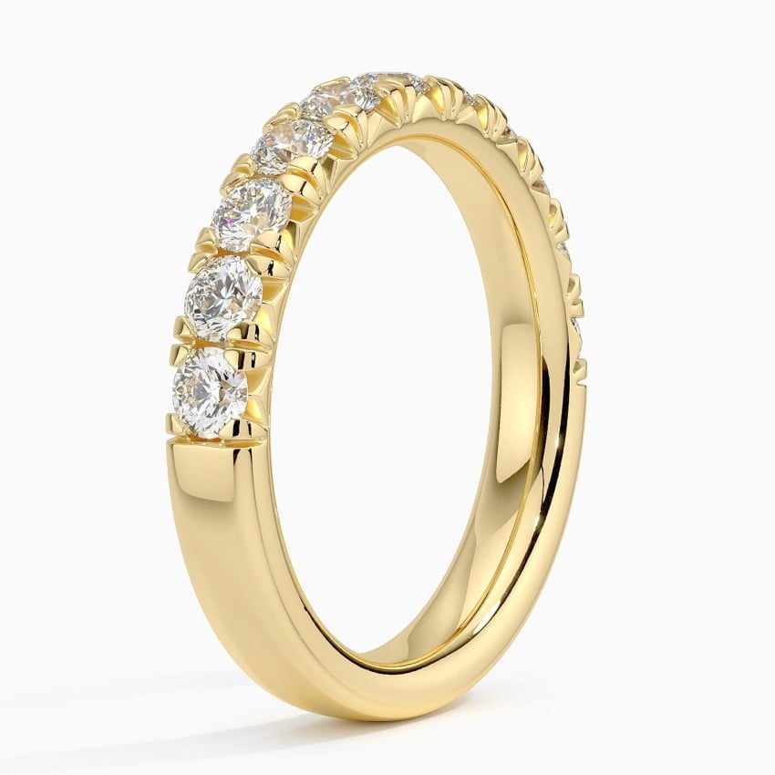 Bold French Pavé - Yellow Gold - Side 1