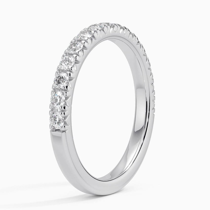 Slim French Pavé - White Gold - Side 1