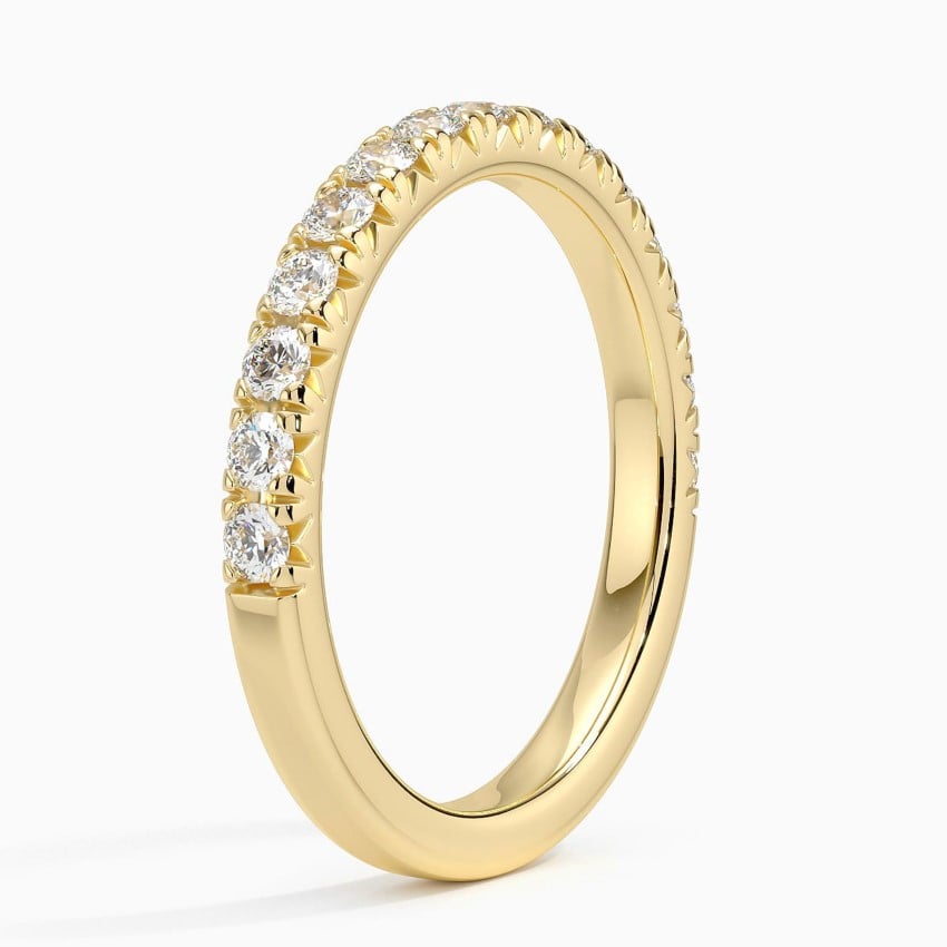 Slim French Pavé - Yellow Gold - Side 1
