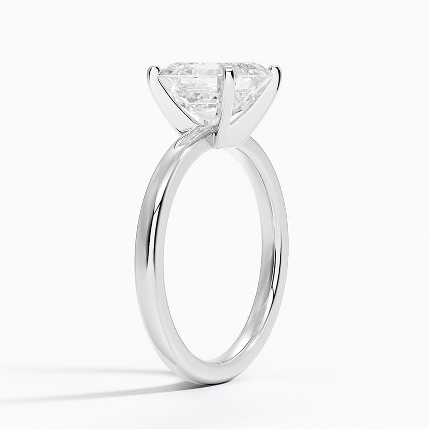 Sundown Asscher lab-grown diamond ring, side1, 2 ct