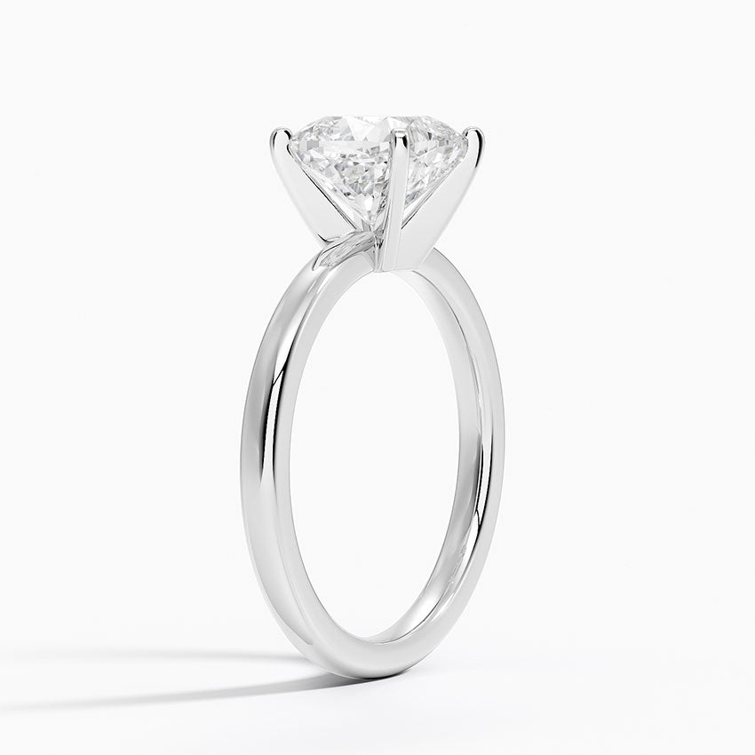 Cannon Beach Cushion lab-grown diamond ring, side1, 2 ct