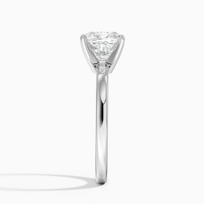 Cannon Beach Cushion lab-grown diamond ring, side2, 2 ct
