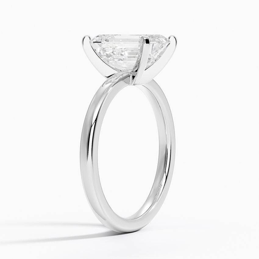 Moonlight Emerald lab-grown diamond ring, side1, 2 ct