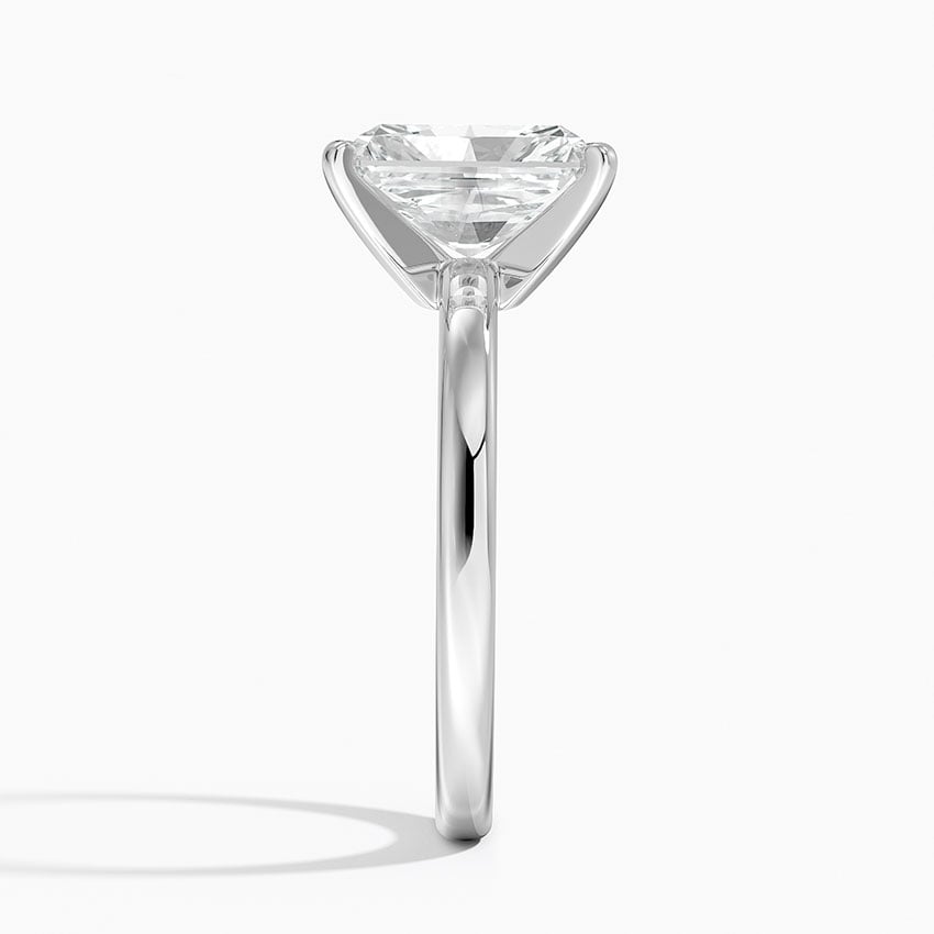 Bar Harbor Radiant lab-grown diamond ring, side2, 2 ct