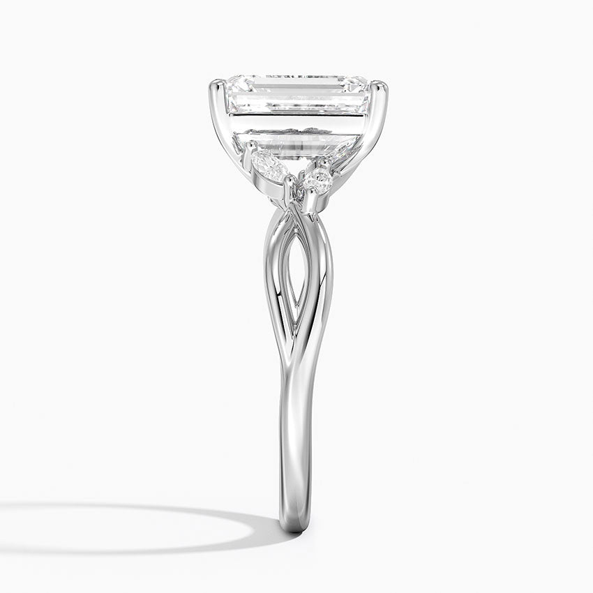 Garda Emerald lab-grown diamond ring, side2, 2 ct