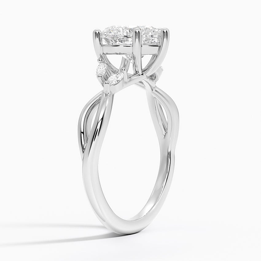 Iris Heart lab-grown diamond ring, side1, 2 ct