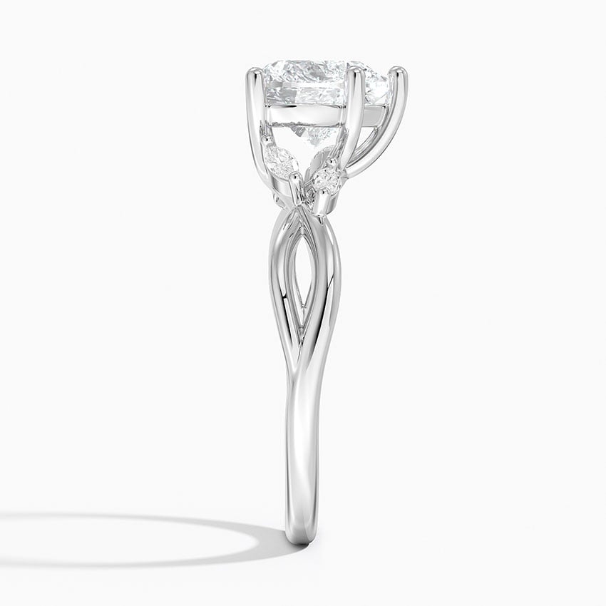 Iris Heart lab-grown diamond ring, side2, 2 ct