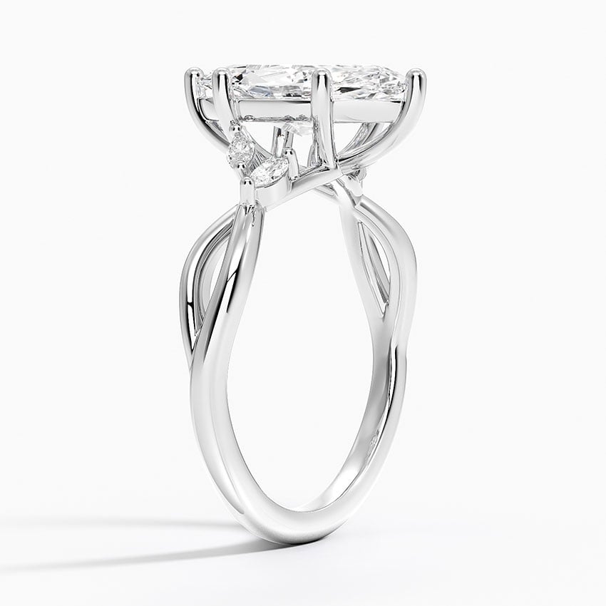 Canmore Marquise lab-grown diamond ring, side1, 2 ct