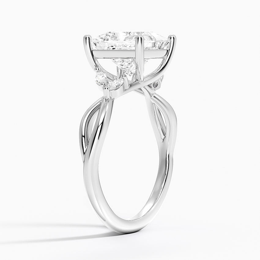 Seaside Princess lab-grown diamond ring, side1, 2 ct
