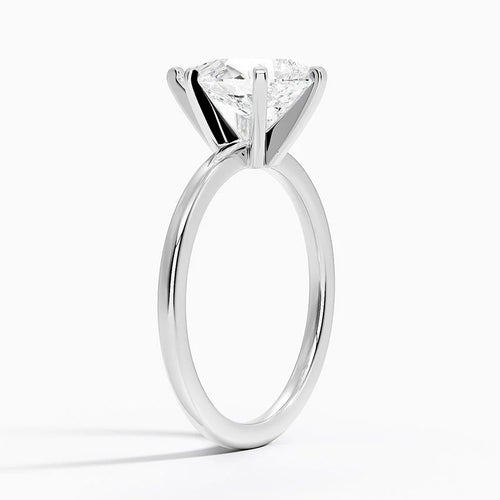 Anemone Pear lab-grown diamond ring, side view, 2 carat