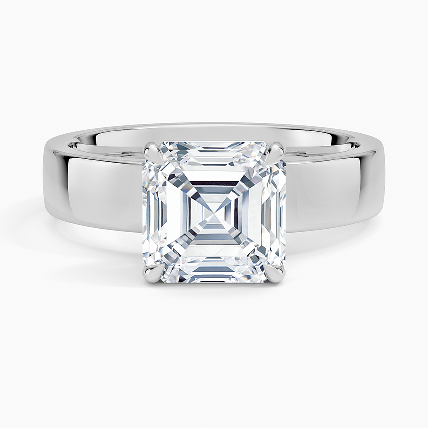 Drift Asscher lab-grown diamond ring, top, 2 ct