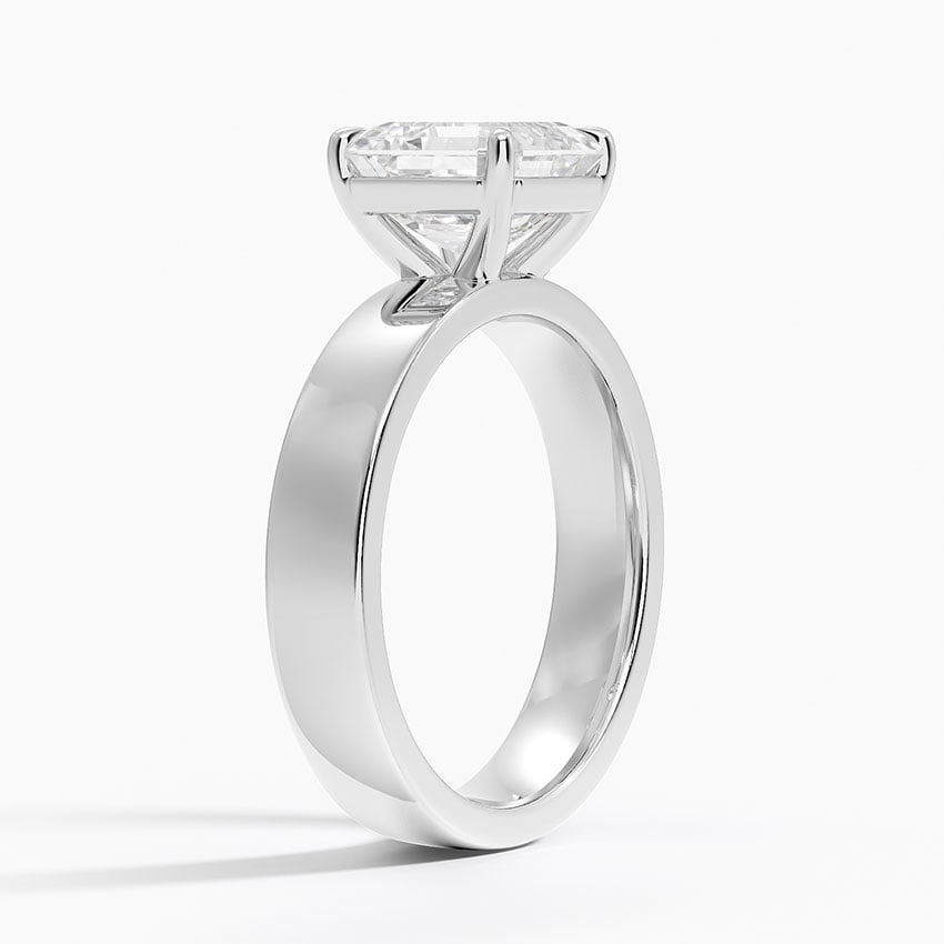 Drift Asscher lab-grown diamond ring, side1, 2 ct