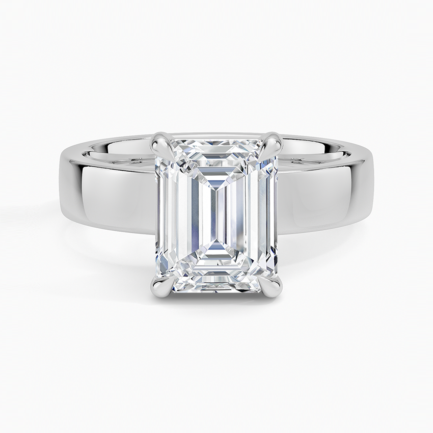 Stargaze Emerald lab-grown diamond ring, top, 2 ct
