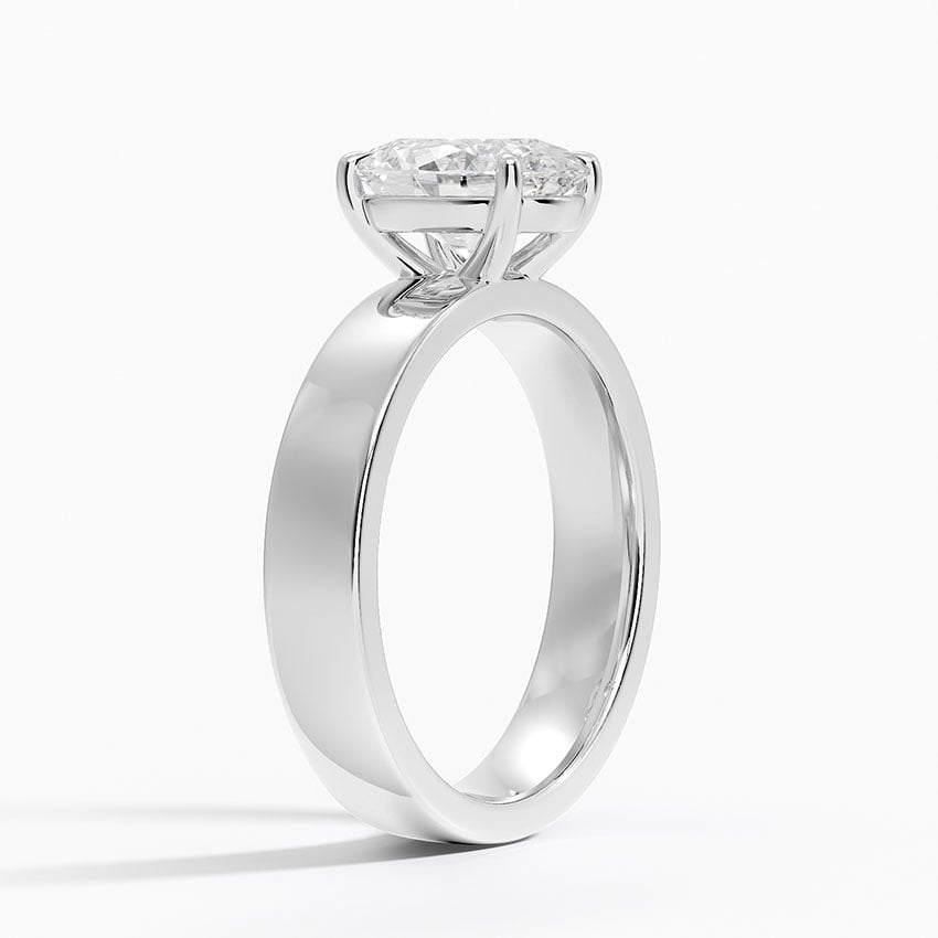 Hawthorn Oval lab-grown diamond ring, side1, 2 ct