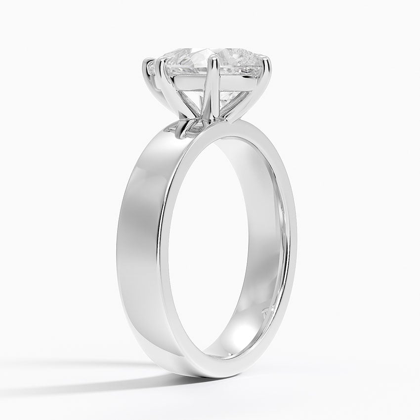 Linden Pear lab-grown diamond ring, side1, 2 ct