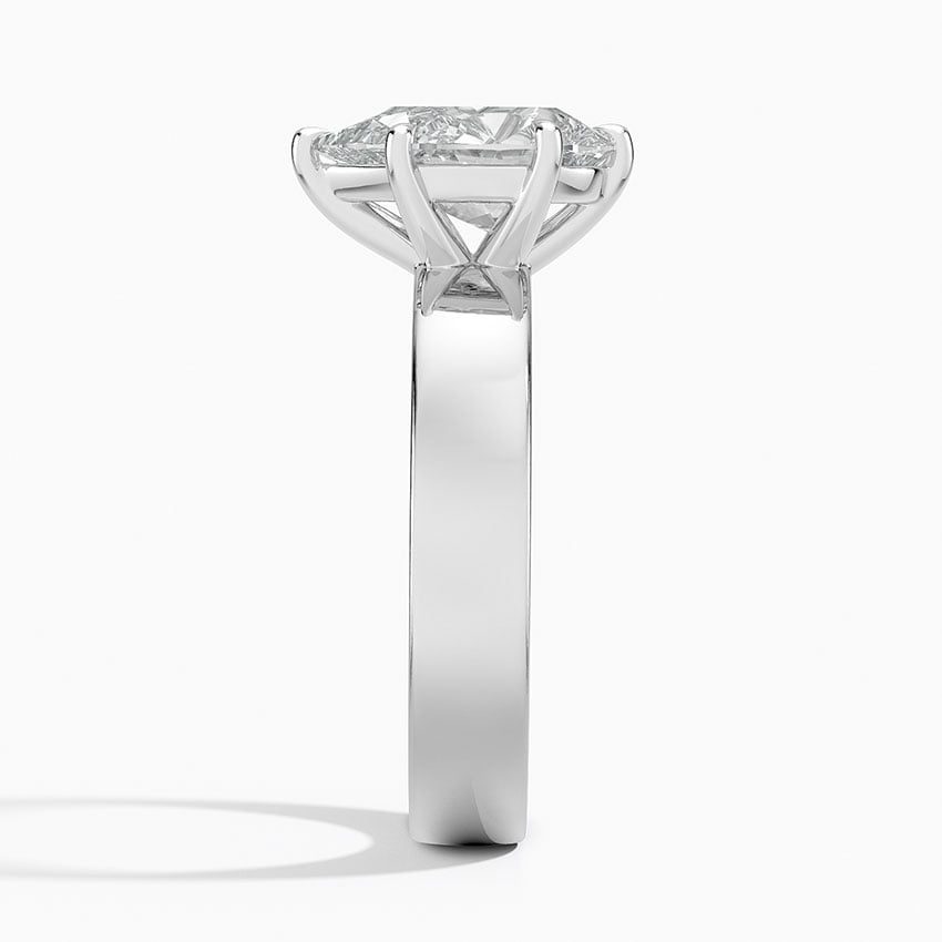 Linden Pear lab-grown diamond ring, side2, 2 ct