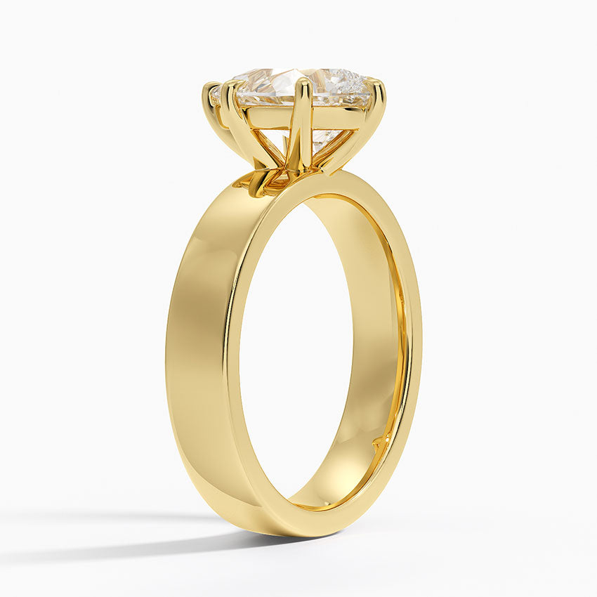 Linden Pear lab-grown diamond ring, side1, 2 ct