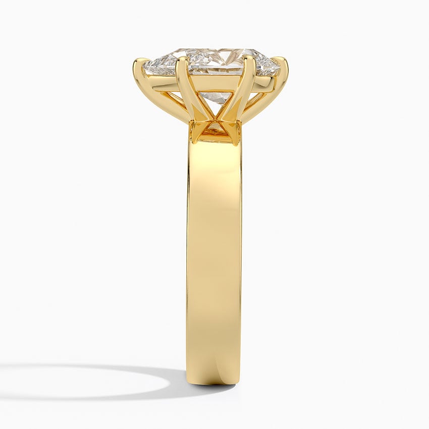 Linden Pear lab-grown diamond ring, side2, 2 ct