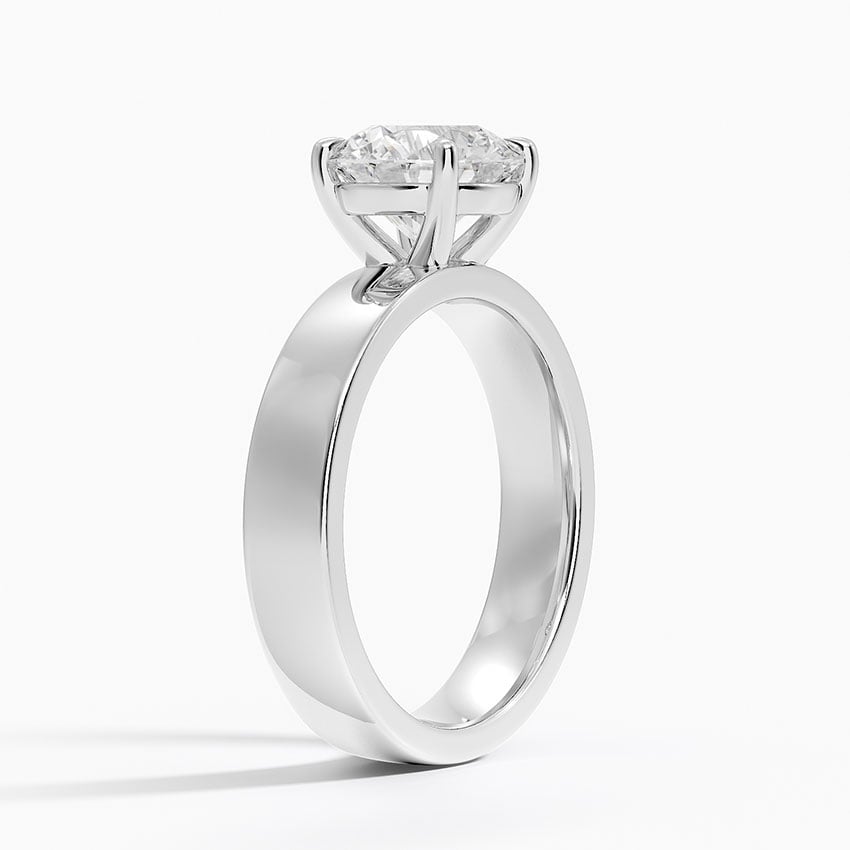 Alpine Round lab-grown diamond ring, side1, 2 ct