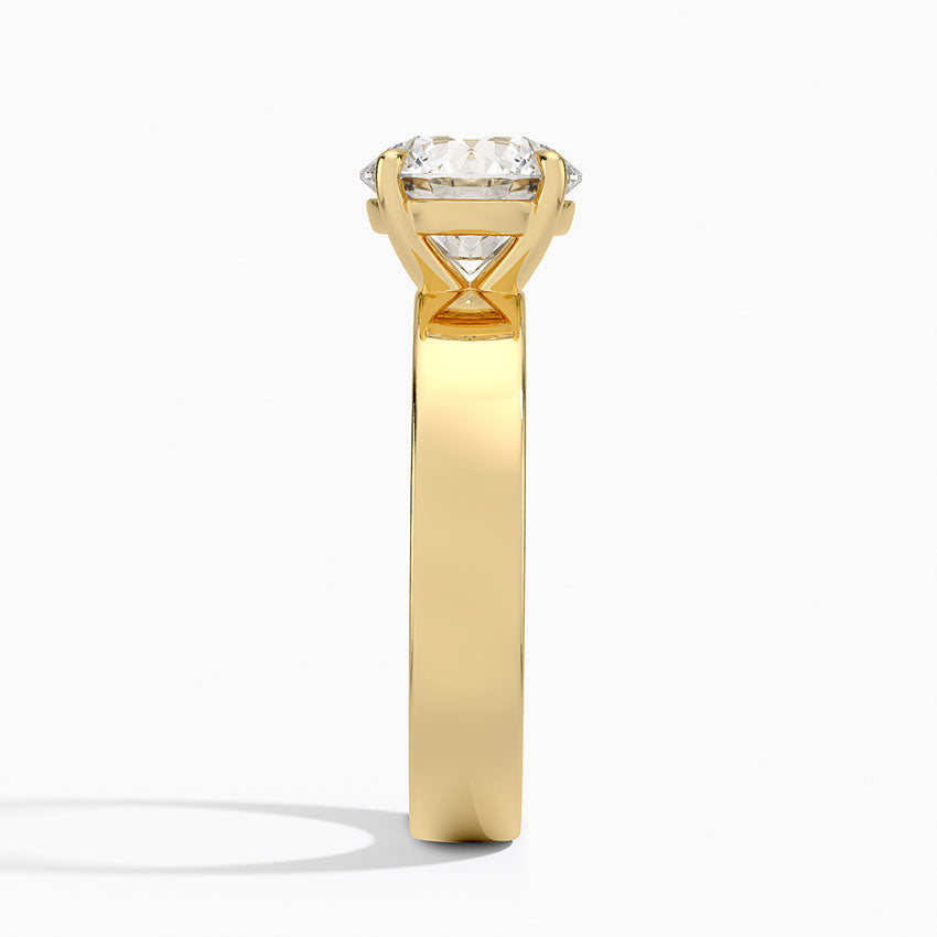 Alpine Round lab-grown diamond ring, side2, 2 ct