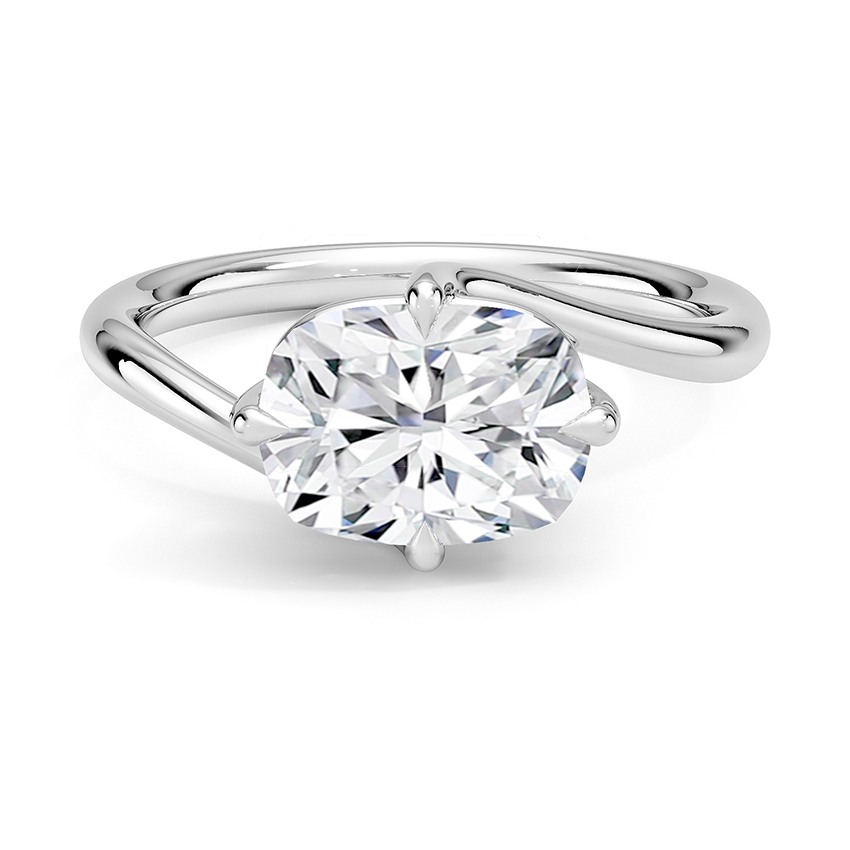 Haines Cushion lab-grown diamond ring, top, 2 ct