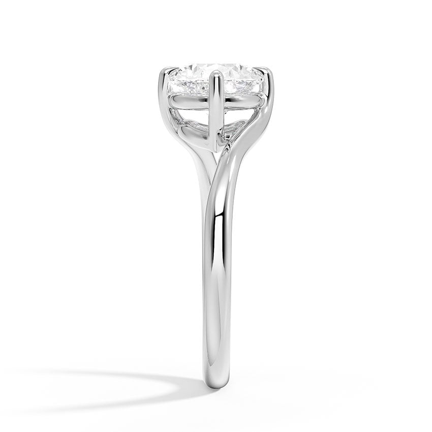 Orta Oval lab-grown diamond ring, side2, 2 ct