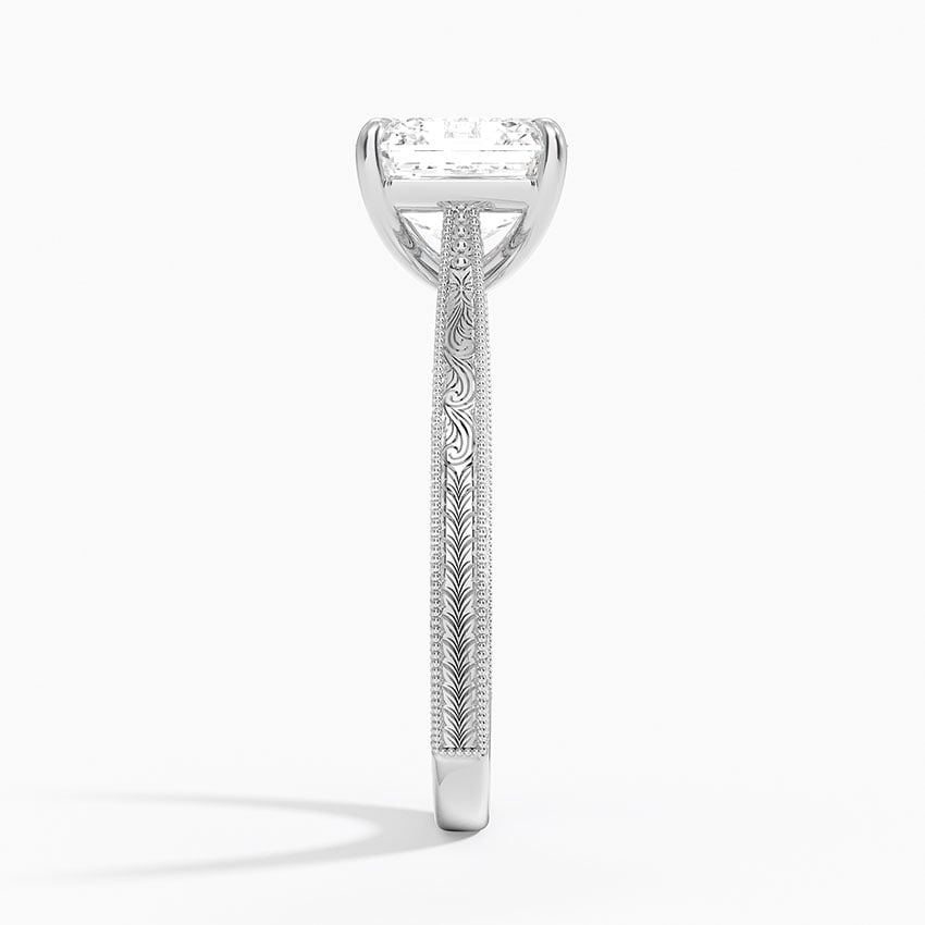 Sage Asscher lab-grown diamond ring, side2, 2 ct